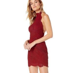 NWT FP Harper red velvet lace dress. Medium